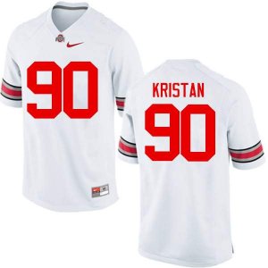 Men's Ohio State Buckeyes #90 Bryan Kristan White Nike NCAA College Football Jersey New UUZ2644WL